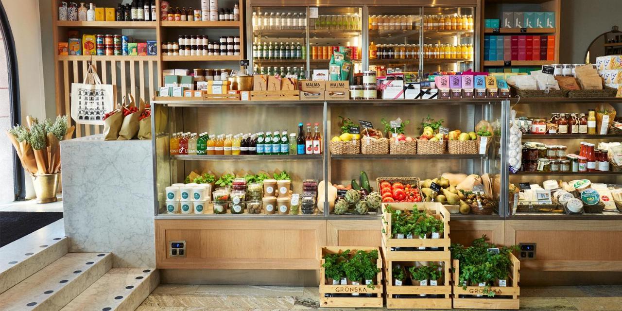 فندق ديبلومات ستوكهولم المظهر الخارجي الصورة Organic food products at a German supermarket